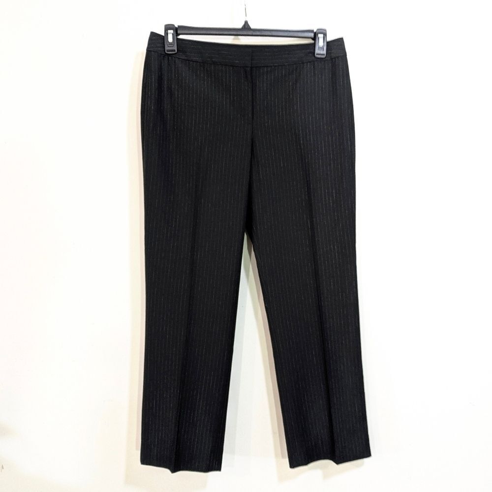 Elie Tahari Black Pinstripe Pants - Size 10 Womens